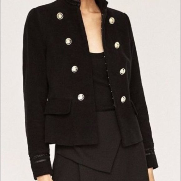 Zara Military Jacket Fitted Gold Button Blazer - Picture 2 of 10
